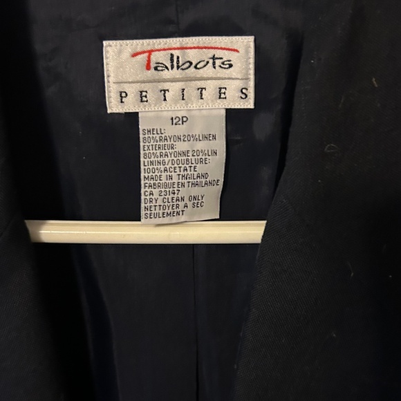 Talbots linen blend, size 12P blazer - Picture 2 of 8
